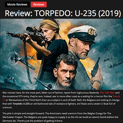 Review: TORPEDO: U-235 (2019) 